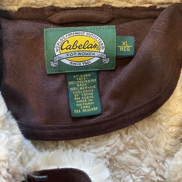 Viking Jacket Size XLarge - Dark Brown, Faux fur, Cabelas, Pockets, buttons, XL - Picture 2 of 4